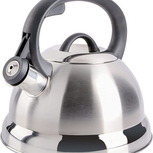 Whistling Tea Kettle Stainless Steel Kettle With Brush Satin and Stove Top