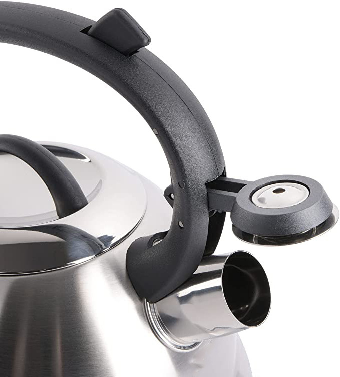 Tea Kettle High Quality Whistling Gooseneck Stainless Steel Whistling Kettle Handle Design Stainless Steel Stovetop Kettle