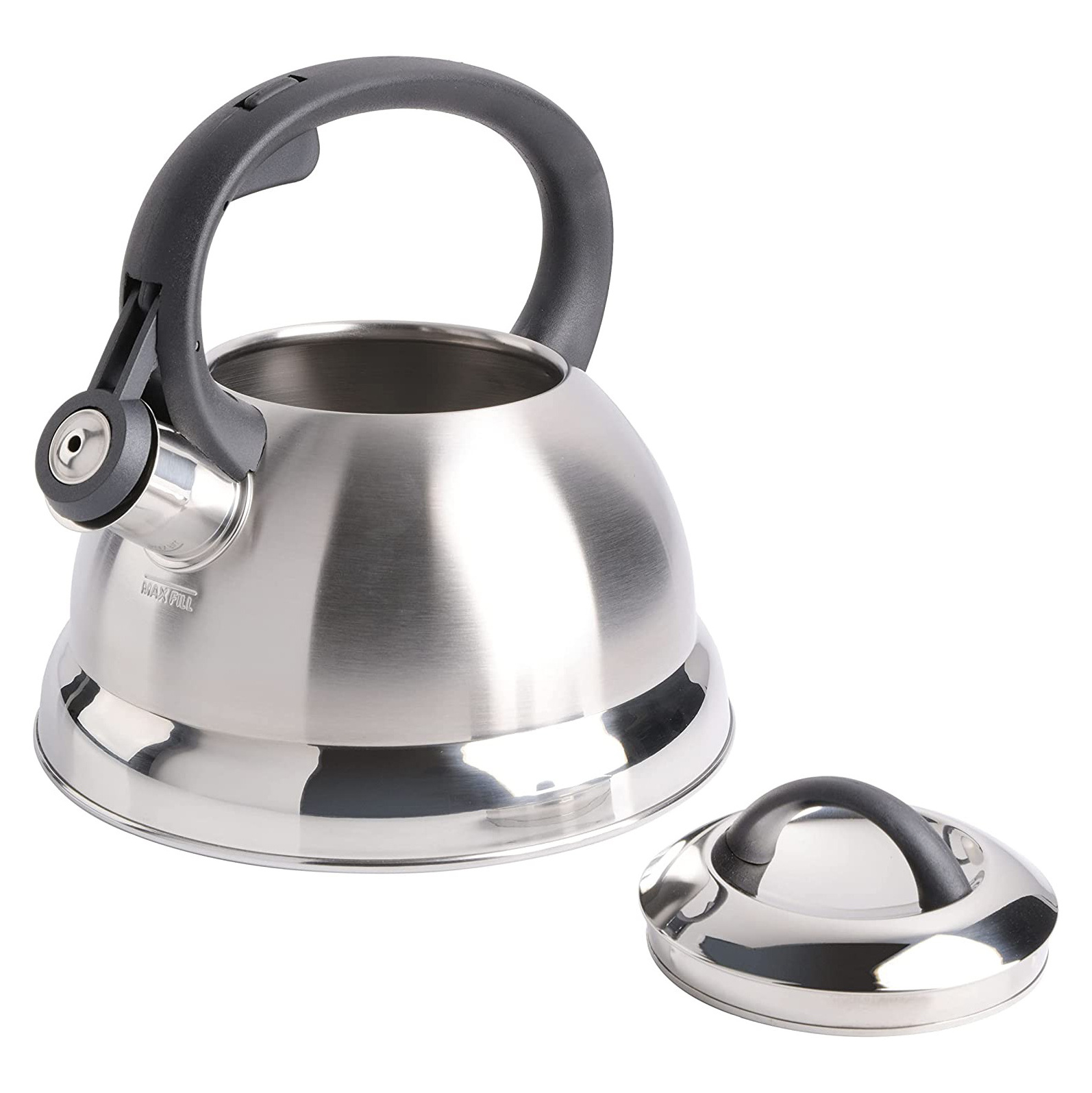 New Design Stainless Steel Whistling Kettle Gas Stove Kettle Metal Tea Pot Induction Water Kettle