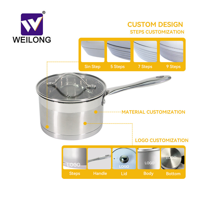 Kitchen Utensils 10pcs Stainless Steel Cookware Set Cooking Pot Set Stainless Steel Cookware