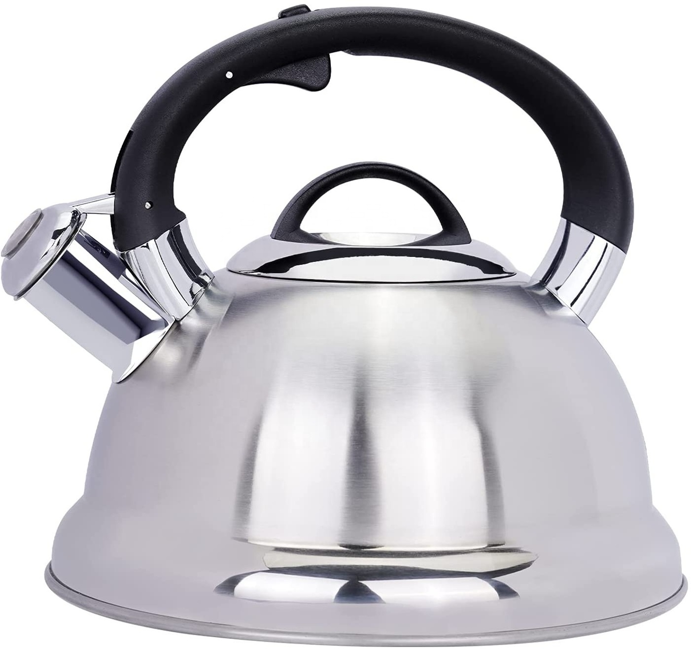 New Design Stainless Steel Whistling Kettle Gas Stove Kettle Metal Tea Pot Induction Water Kettle