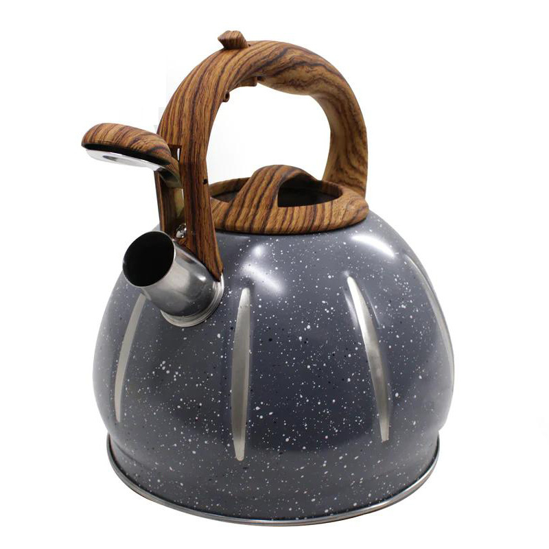 Gas stove stainless steel whistling kettle grey kitchenware gray metal tea kettle