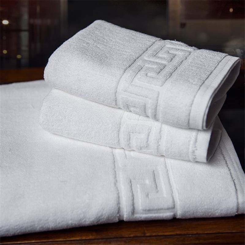 70x140cm Hotel Luxury Jacquard White Bath Towel Set 100% Cotton Large Beach Towel Brand Absorbent Quick-drying Bathroom Towel