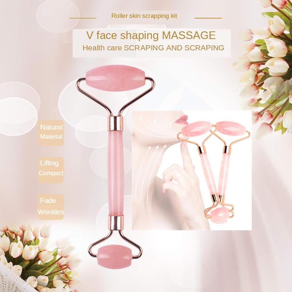 Jade Roller Face Gua Sha Scraping Tool Natural Stone Anti Aging Beauty Facial Massage Set Beautiful Skin Detox Reduce Wrinkles