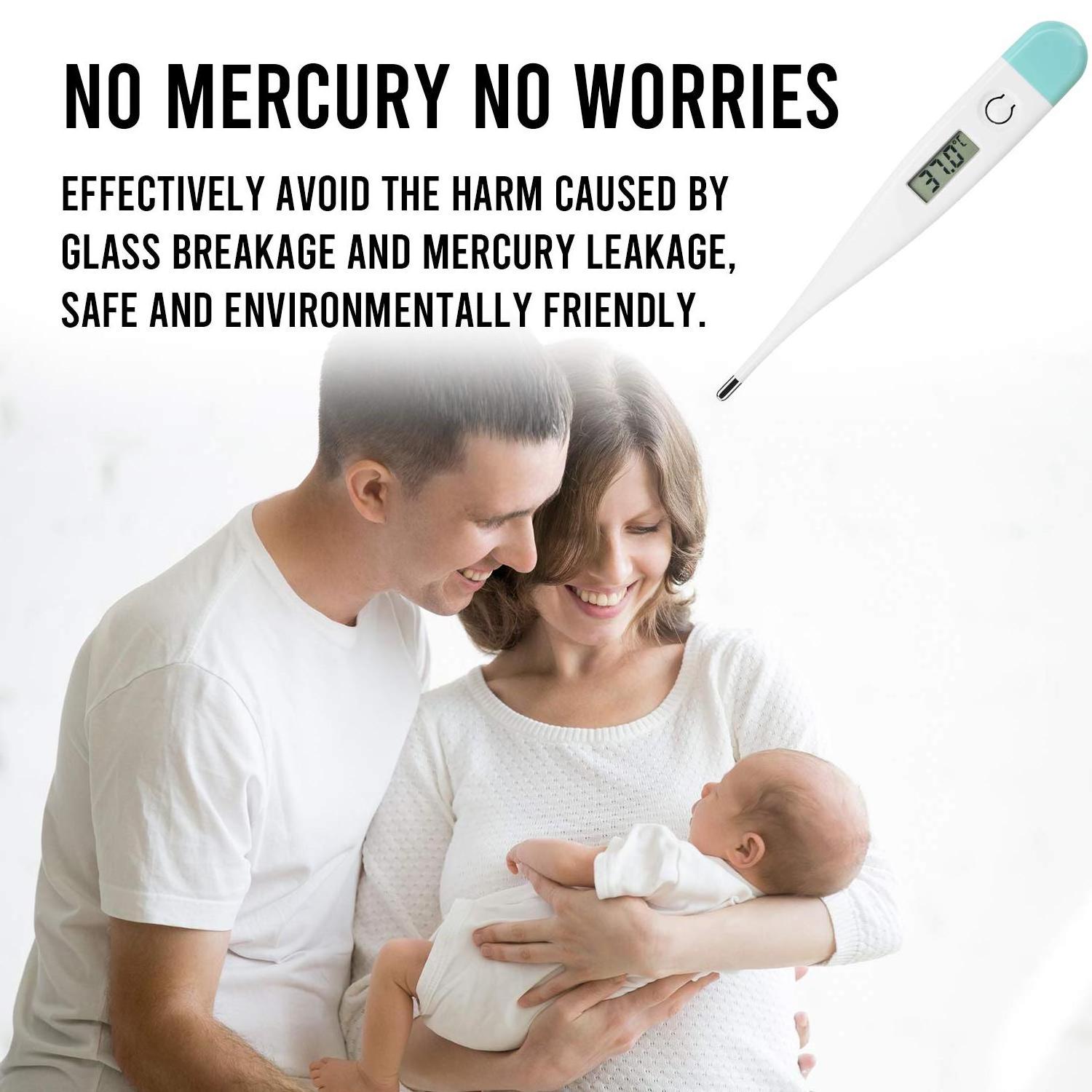 Medical fever waterproof mouth probe baby temperature wireless fiber optic digital thermometer children's electronic thermometer