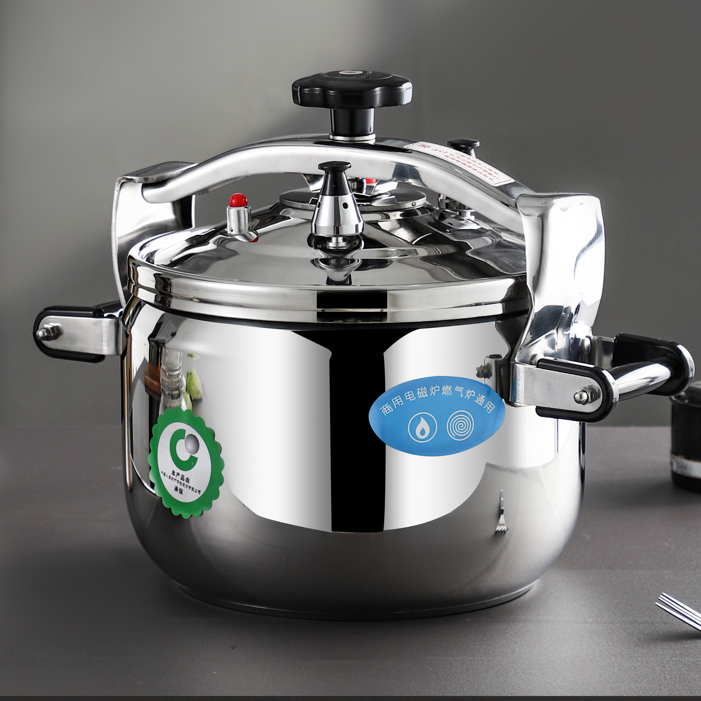 Stainless Steel 15 Liter Anti-Explosion Gland Type Gas Pressure Cooker High Quality Kitchen Equipment Commercial Cookware