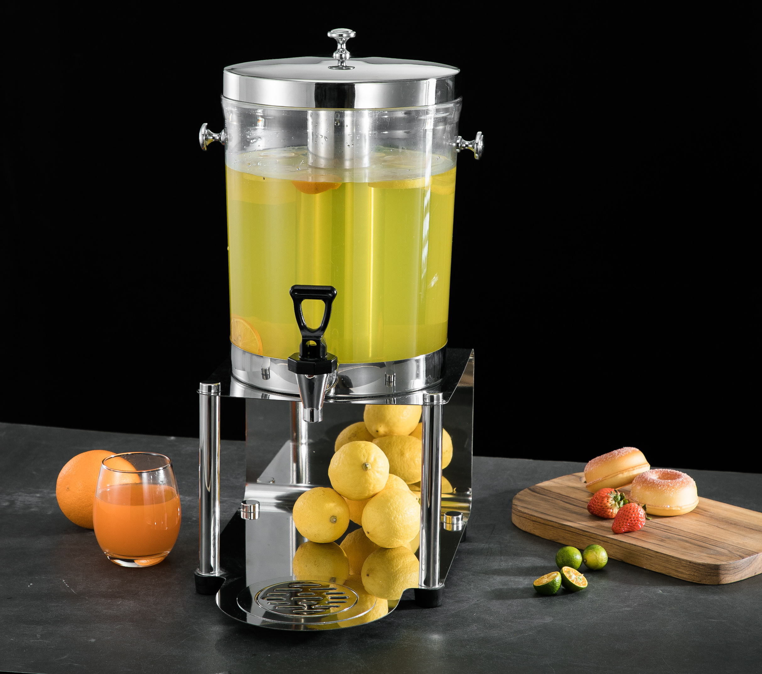 Restaurant Commercial Juice Cold Glass Beverage Drink Dispenser with tap