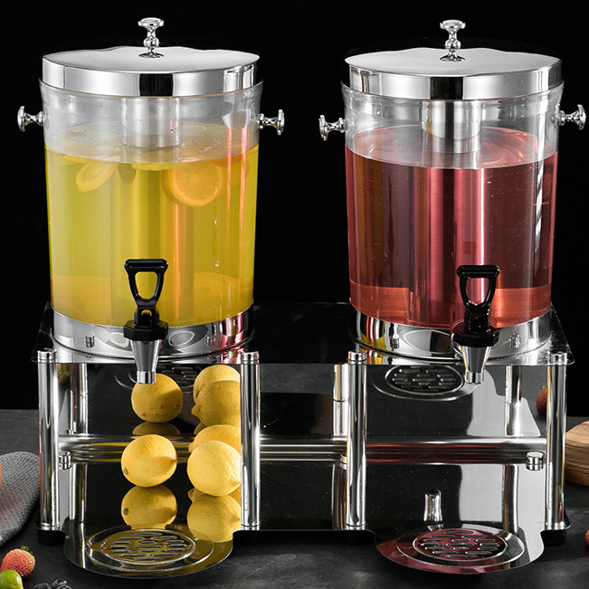 Restaurant Commercial Juice Cold Glass Beverage Drink Dispenser with tap