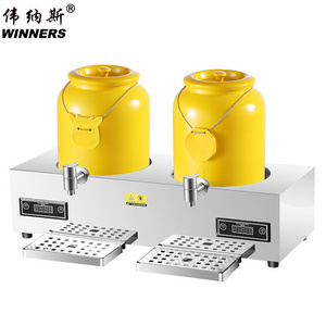 Hot selling stainless steel milk dispenser 10L single double barrel Water Beverage Drink Dispenser milk urn