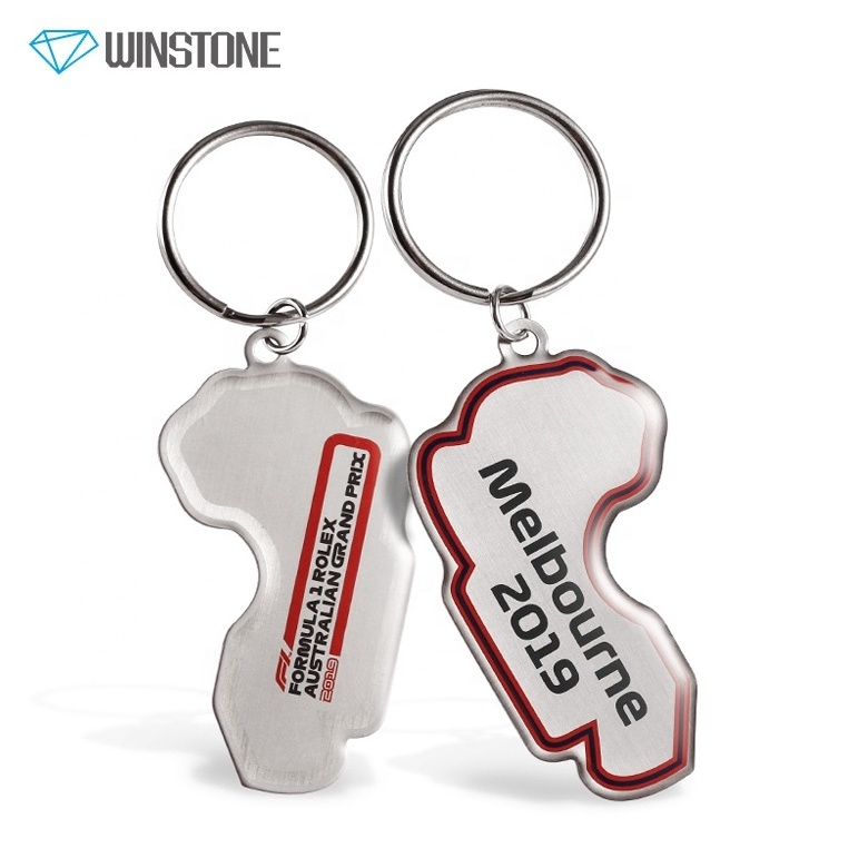 Wholesale customization QR code keychain with customized logo