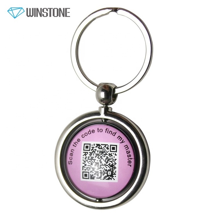 Wholesale customization QR code keychain with customized logo