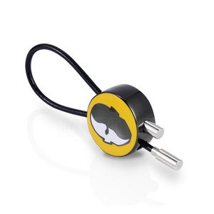 Custom Enamel LOGO Cable Key Ring with Screw Lock Shape customization for men