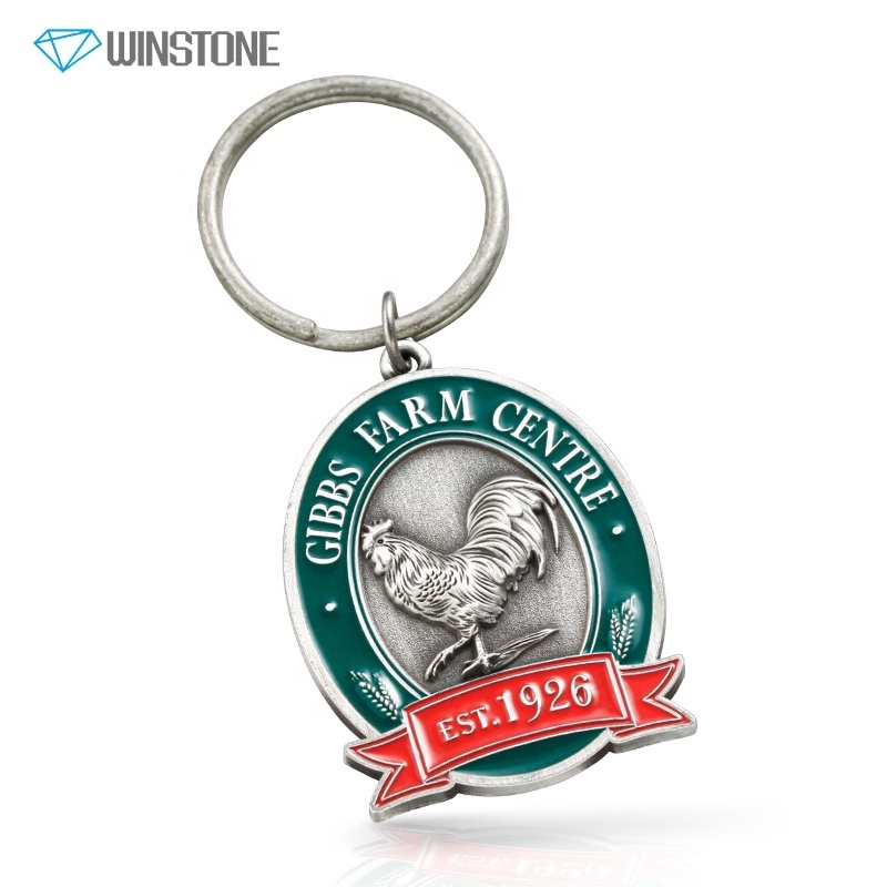 Wholesale customization QR code keychain with customized logo