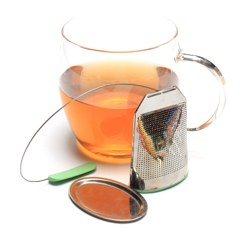 Reusable Tea Bag Shape Stainless Steel Tea Infuser with Silicone Strainer