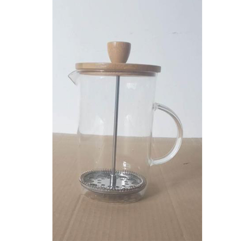 French Press Cafetiere Double Wall Coffee Plunger Coffee & Tea Maker Bamboo Lid Glass 600ML Box Kitchen Custom Logo Customized