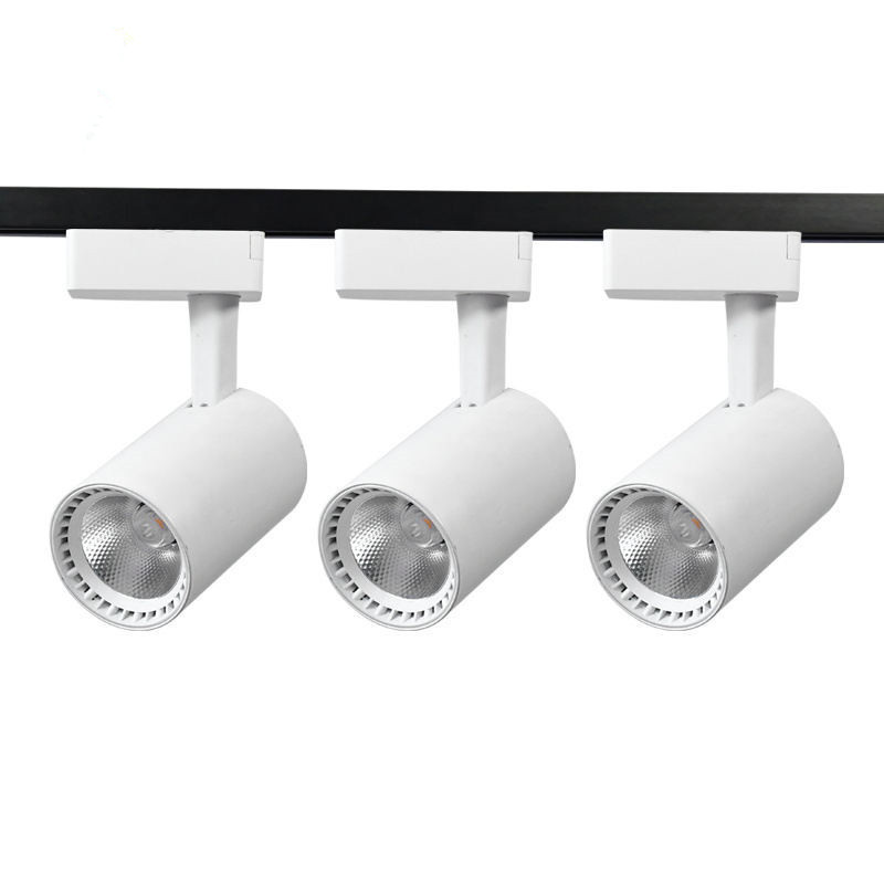 Aluminum Adjustable Spot Light Surface Mounted Magnetic Rail Lighting COB Focus Led Track Light