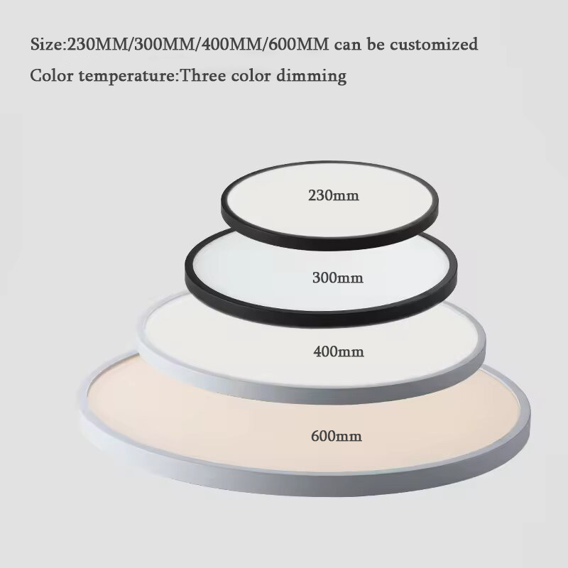 Ultra Thin Dip Switch  Round Led Ceiling Lights Fixtures Mounted Bedroom Living Room Led Ceiling Lamp