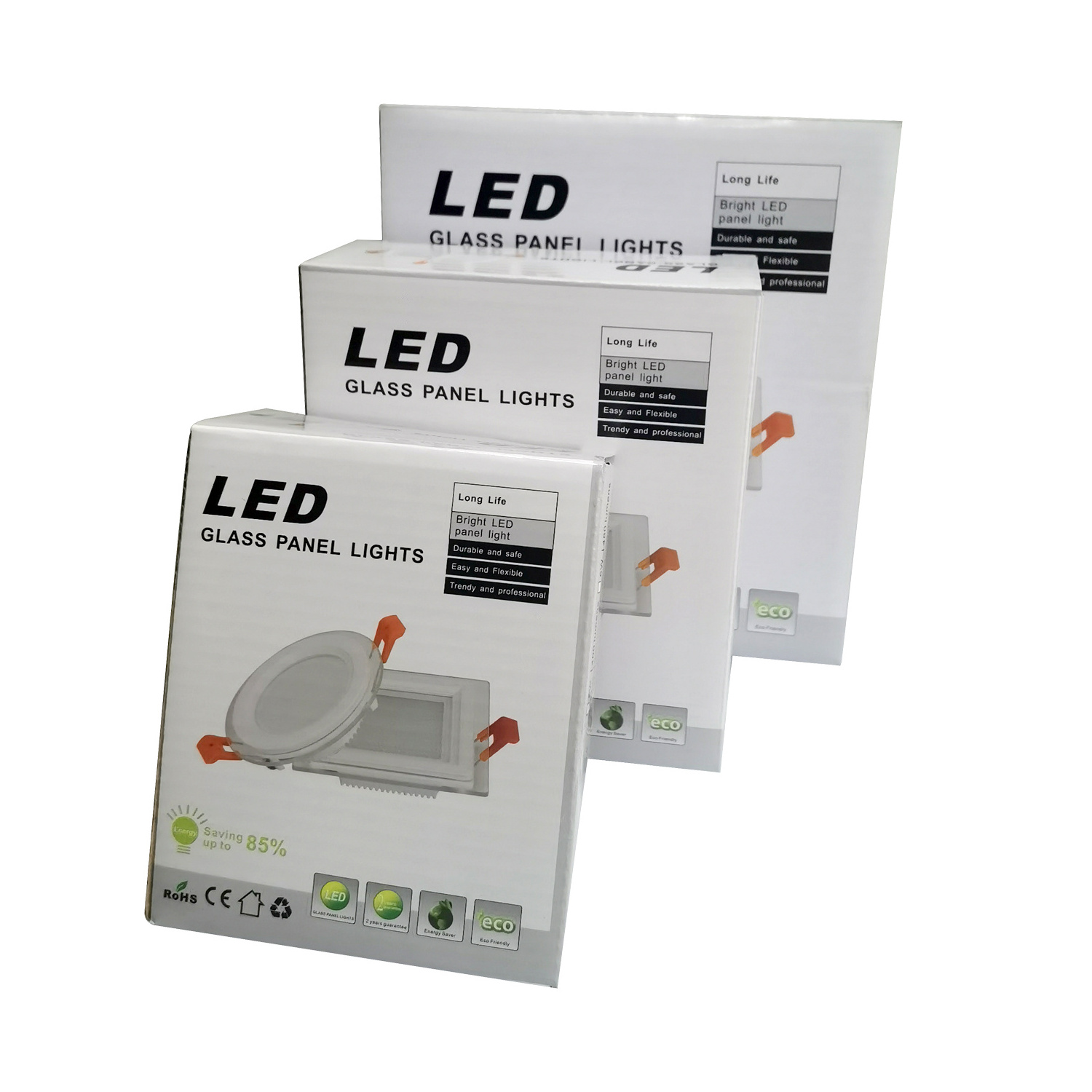 High Efficiency Modern Led Glass Night Lighting Round Led Recessed Ceiling Panel Down Lights