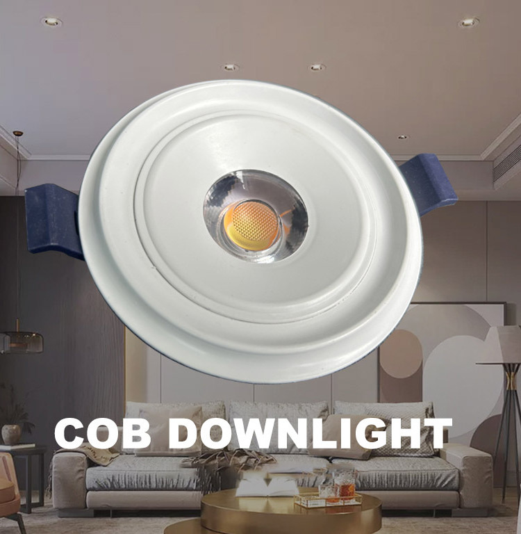 Commercial Indoor 3cct Round Spot Down Light Recessed 5w Led Cob Downlight