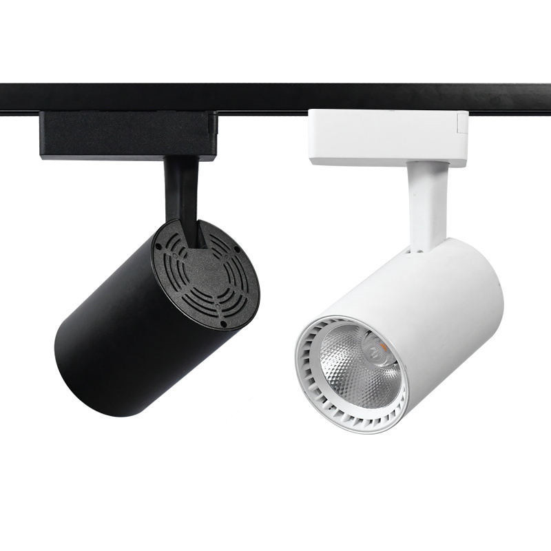 Aluminum Adjustable Spot Light Surface Mounted Magnetic Rail Lighting COB Focus Led Track Light