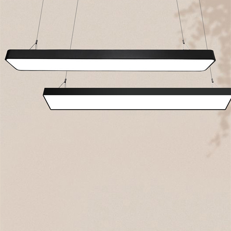 Modern Commercial Office Lighting Led Ceiling Hanging Led Chandelier Linear Pendant Light