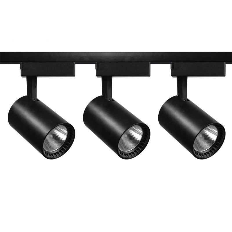 Aluminum Adjustable Spot Light Surface Mounted Magnetic Rail Lighting COB Focus Led Track Light