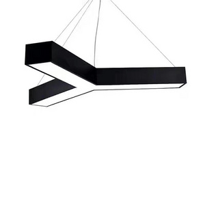 Customizable Y Shaped LED Hanging Chandelier for Home Office Gym Iron Suspension Led Linear Light