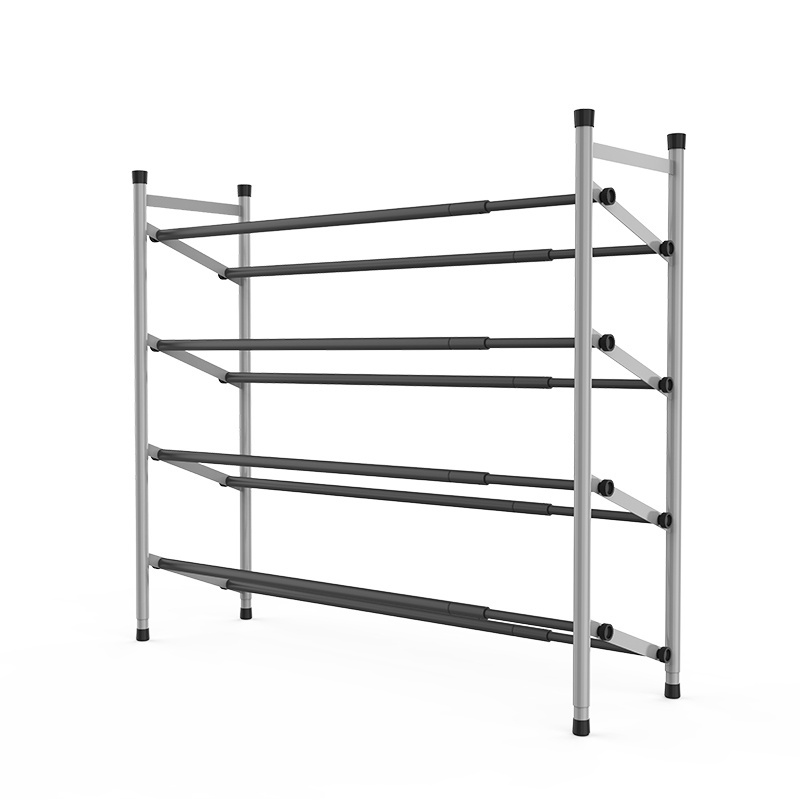 Brand new 16 pairs 4 tier Extendable rank storage coat rack shoe racks with low price