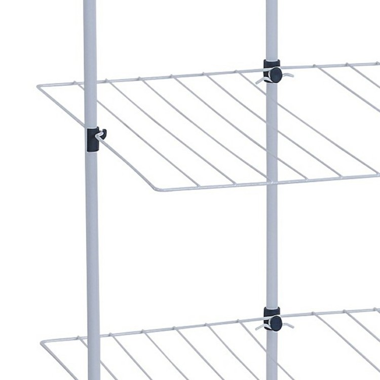 4 tier 40M durable metal clothes drying rack clothes clothes drying hanger stand with wheels