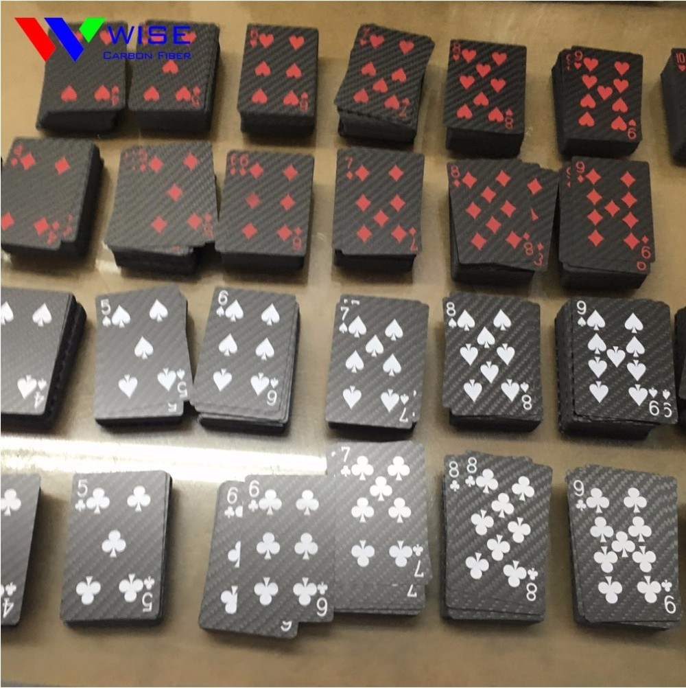 High quality customized durable100% carbon fiber black poker playing card