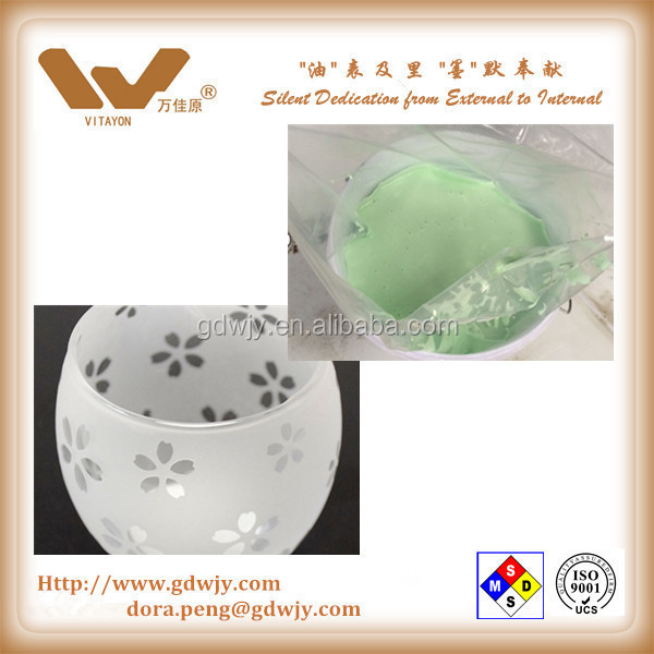 DIY glass etching,Design cream for glass, glass etching cream