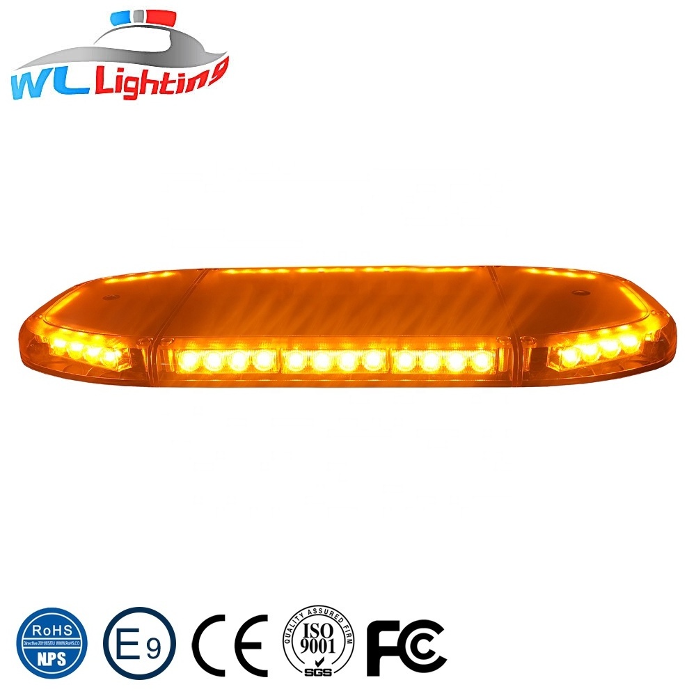 GDWLLIGHTING 48W  strobe warning mini lightbar Amber blue led bars ambulance light