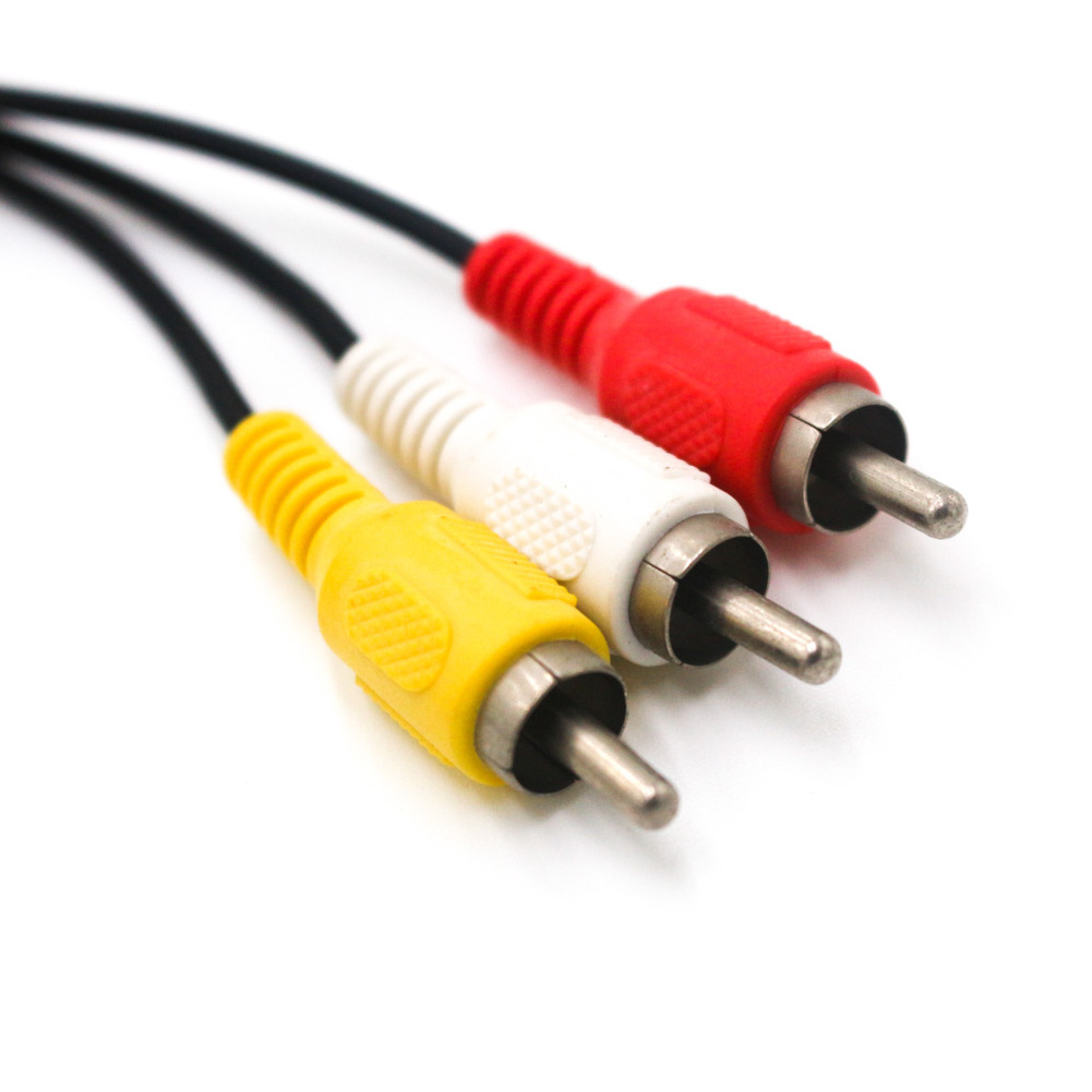 The Factory Produces 3 Pin 5Pin 6 Pin Mini Din Male Connector To Three RCA Male Connector Cable