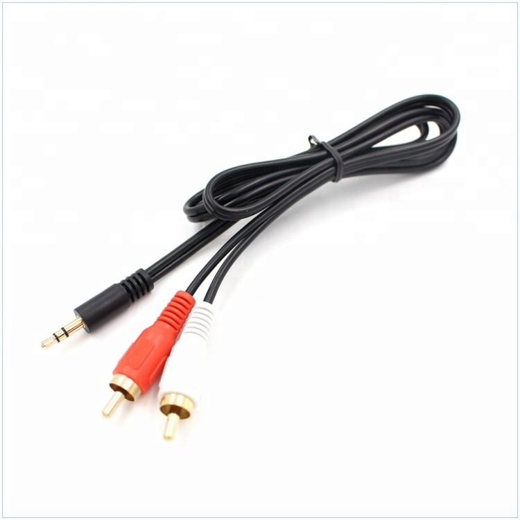 3.5mm Stereo Male plug to 2 RCA Female Adapter Y shape audio cable