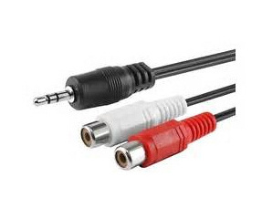 3.5mm Stereo Male plug to 2 RCA Female Adapter Y shape audio cable