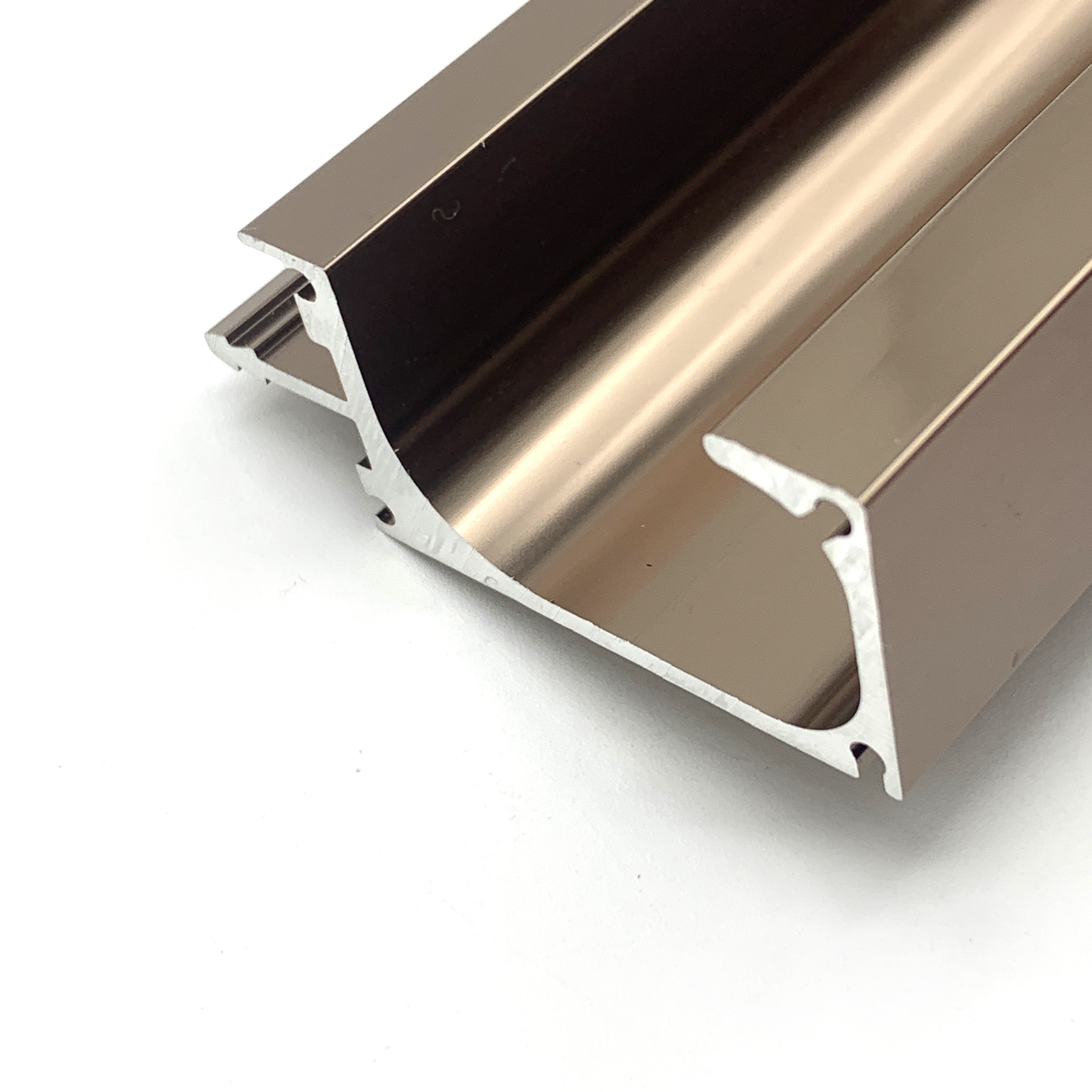 Rose Gold Aluminium Cabinet Door Profile Aluminum Kitchen Handles G Profile