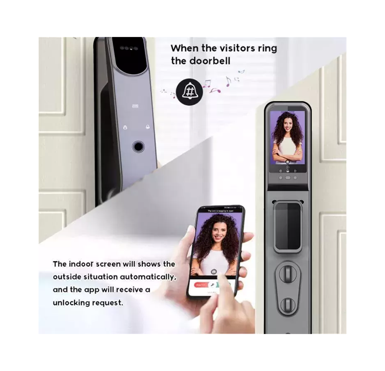 Factory Wholesale Fully Automatic Face Recognition 2023 Hotel Lock System Outdoor Smart Gate Lock