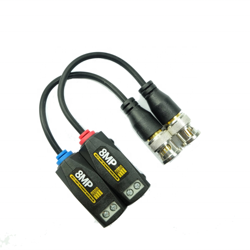 Best Quality 8MP Passive POC Video Balun CCTV RJ45 To BNC Balun HD-CVI/TVI/AHD Video Baluns