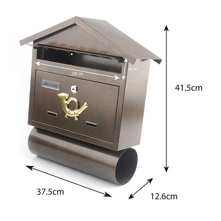 Magazine Parcel buzones Security Large Lockable Wall Mount Stainless Steel Metal Smart American Modern Newspaper Outdoor Mailbox