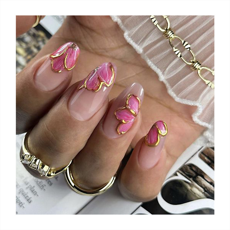 Top Selling 24Pcs Soft Gel Press On Nail Handmade Duck Coffin Fake Nails Artificial Gel Tip Adhesive Nails Press On Vendor