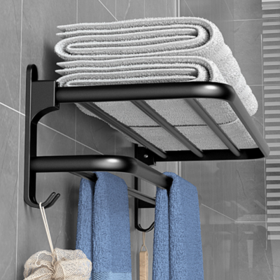 Bathroom Accessories Towel Rack Wall-mounted Aluminum Towel Rack