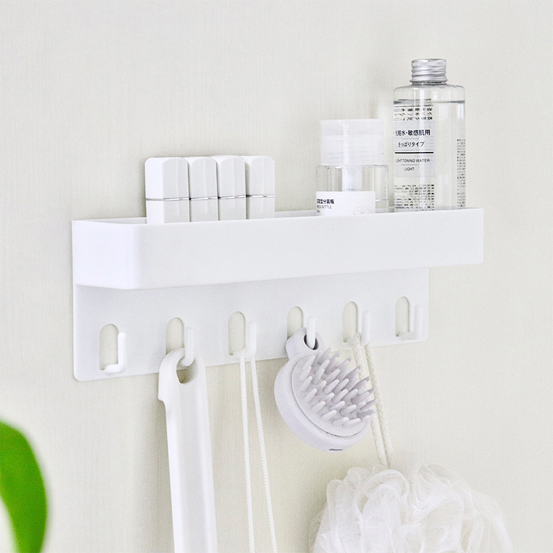 Bathroom Shelf Shower Organizer Wall Mounted Holder Shampoo For Bathroom Storage Rack No Drilling Kitchen Storage Shelves