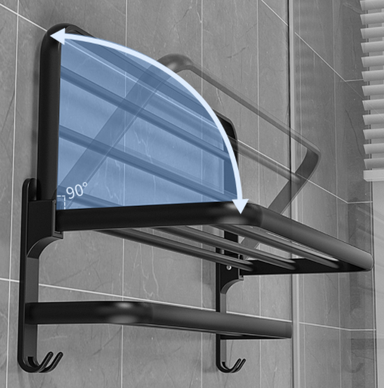 Bathroom Accessories Towel Rack Wall-mounted Aluminum Towel Rack