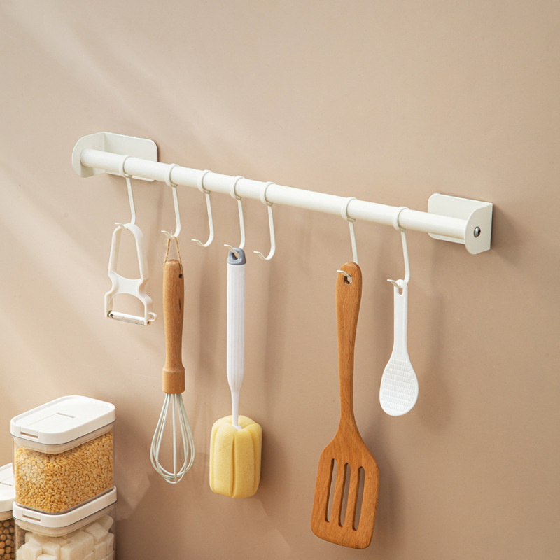 Wall Mounted Bathroom Organizer Hooks Towel Holder Kitchen Accessories Cupboard Storage Rack Shelf Bathroom Holder Key Hooks