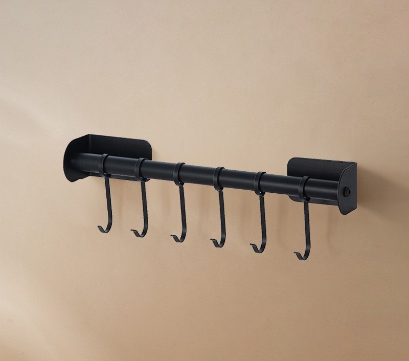 Wall Mounted Bathroom Organizer Hooks Towel Holder Kitchen Accessories Cupboard Storage Rack Shelf Bathroom Holder Key Hooks