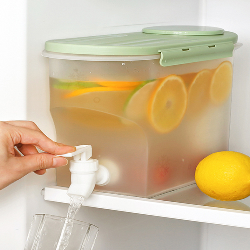 Large Capacity Sealed Cold Kettle With Faucet Summer Household Lemonade Bucket Refrigerator Cold Soak Bottle