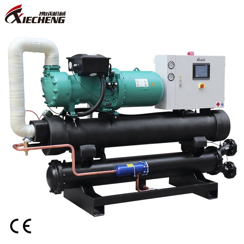 CE Approved Water Cooled Screw Compressor Chiller For Blowing Bottle Machine Cooling Extruder