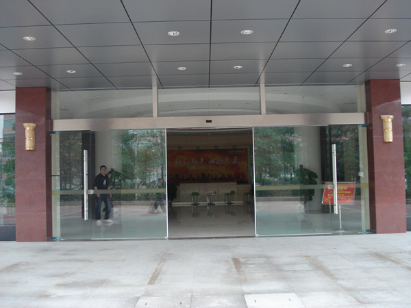 Automatic Sliding Doors Machine Low Price Slim Aluminum Frame Electrical Sensor Sliding Glass Office Door