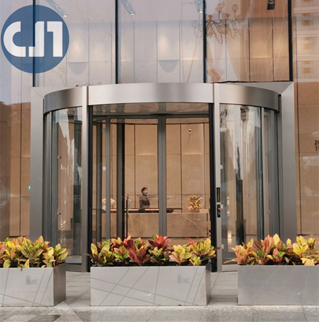 Electrically Hotel Aluminum Frame Revolving Door Used Exterior Glass Doors Automatic Revolving Door Customized