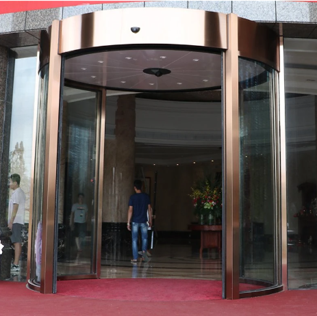 Aluminium Door Curved Glass Sliding Doors Full Circular Automatic Curved Door Round Entrance Gate